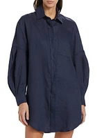 Louisa Linen Belted Shirtdress