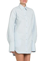 Cotton Poplin Mini Shirtdress