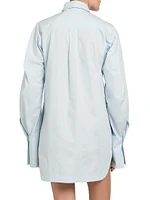 Cotton Poplin Mini Shirtdress