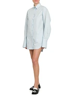 Cotton Poplin Mini Shirtdress