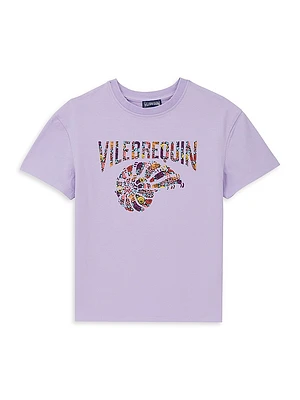 Little Girl's & Girl's Logo Printed Seashell T-Shirt