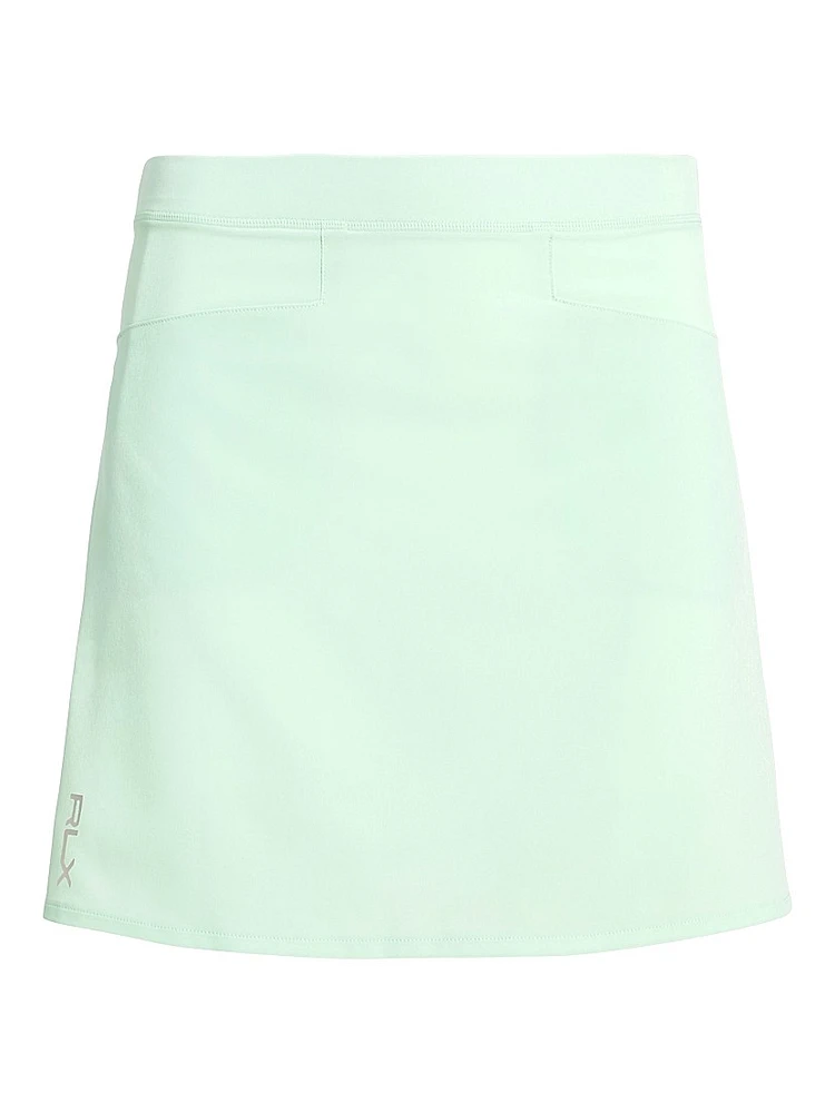 Stretch Pleated-Back Miniskort