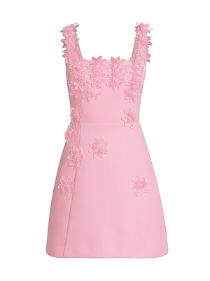 Bruges Floral Appliqué Minidress