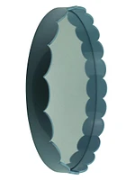 Scalloped-Edge Round Wall Mirror