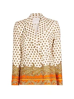 Karter Paisley Linen-Blend Blazer
