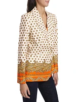 Karter Paisley Linen-Blend Blazer
