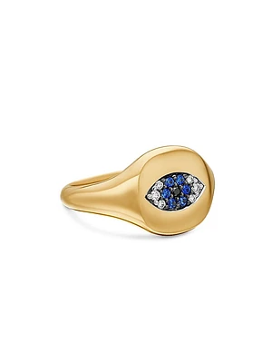 Cable Collectibles Evil Eye Pinky Ring 18K Yellow Gold