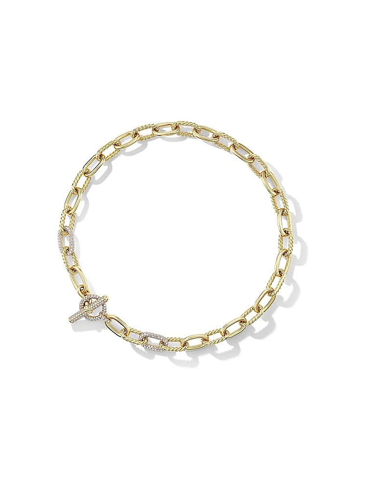 Madison Toggle Chain Necklace 18K Yellow Gold