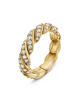 Pavéflex Band Ring 18K Yellow Gold