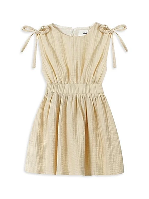 Little Girl's & Girl's Gauze Sleeveless Dress