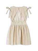 Little Girl's & Girl's Gauze Sleeveless Dress