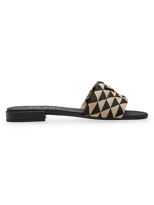 Embroidered Fabric Slides