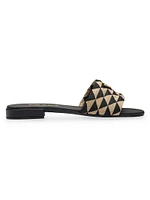 Embroidered Fabric Slides