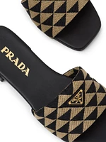 Embroidered Fabric Slides