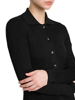 Rib-Knit Wool-Blend Cardigan
