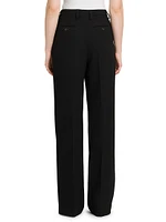 Crepe Wide-Leg Trousers