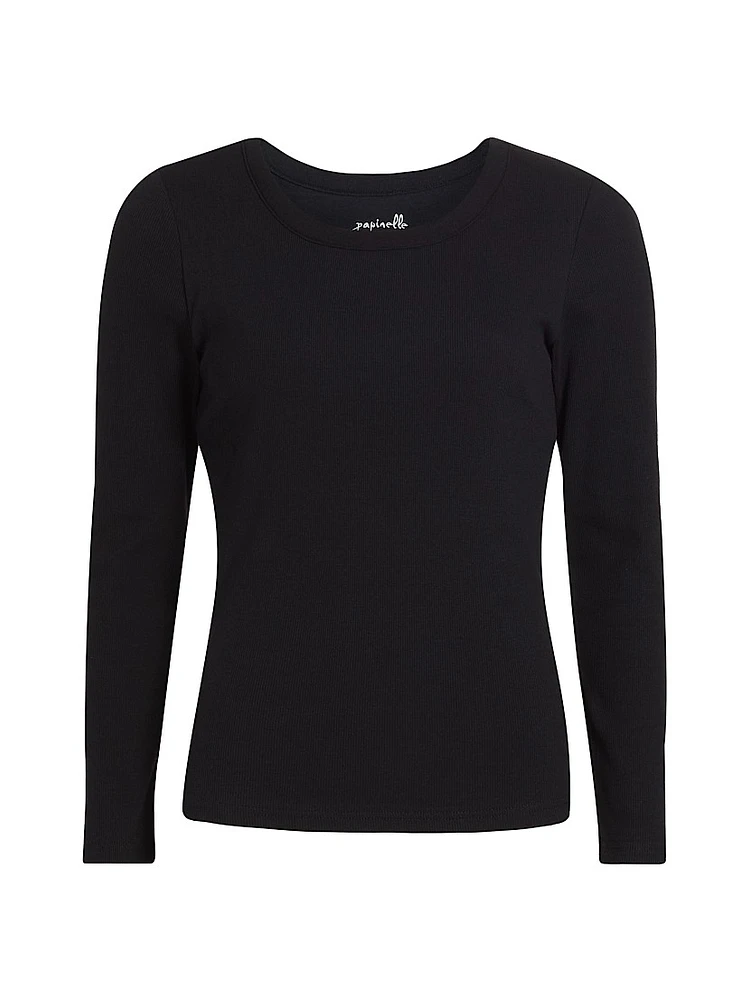 Milla Rib-Knit Pullover Top
