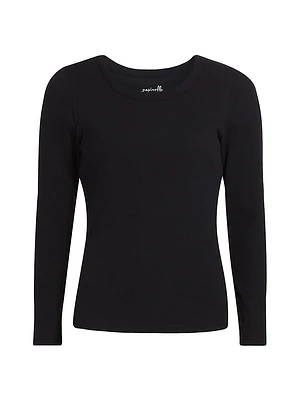 Milla Rib-Knit Pullover Top