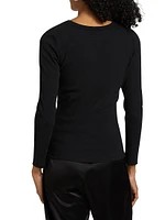 Milla Rib-Knit Pullover Top