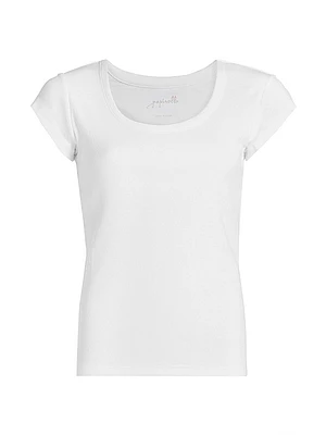 Milla Short-Sleeve Rib-Knit Top