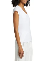 Milla Short-Sleeve Rib-Knit Top