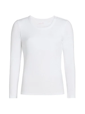 Milla Long-Sleeve Stretch Cotton Top