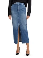 Lula Denim Pencil Midi-Skirt