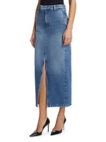 Lula Denim Pencil Midi-Skirt