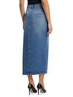 Lula Denim Pencil Midi-Skirt