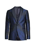 Leaf Silk-Blend One-Button Dinner Jacket