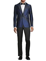 Leaf Silk-Blend One-Button Dinner Jacket