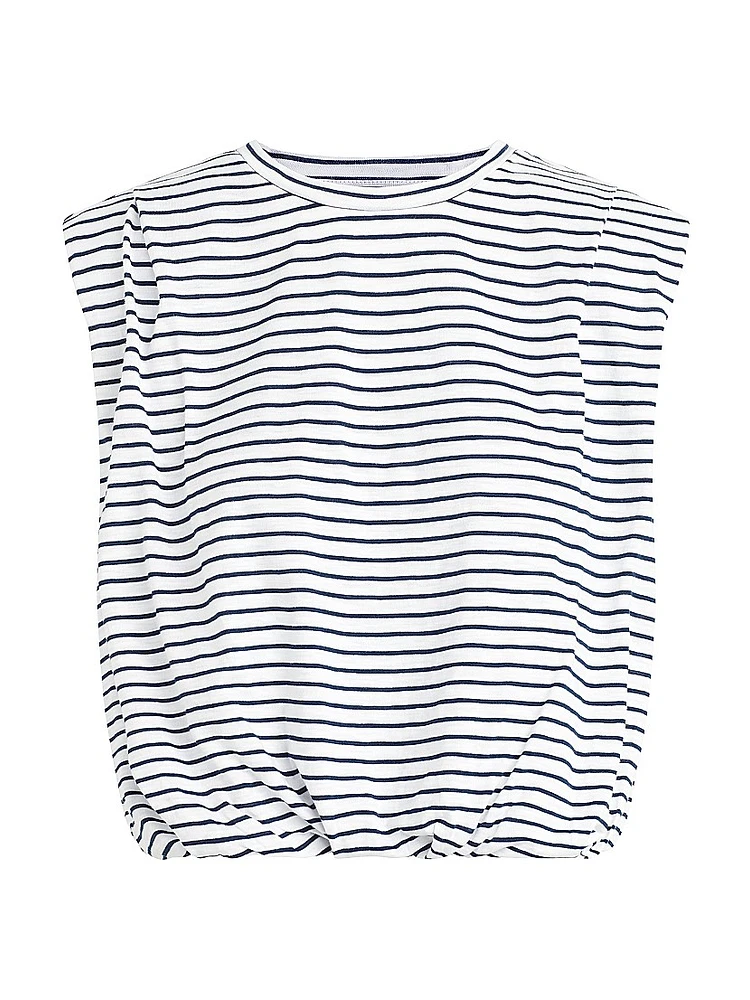 The Arden Breton-Striped Cotton-Blend Top
