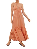 Harper U-Ring Halter Maxi Dress