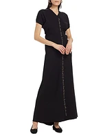 Jane Embroidered Knit Maxi Dress