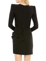 Crepe Draped Minidress