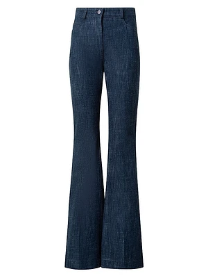 Courtney Wool-Blend Flared Jeans