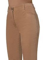 Cali Velvet Crop Boot-Cut Pants