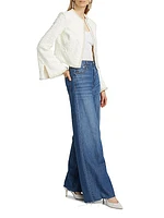 Pearl-Beaded Jacquard Jacket