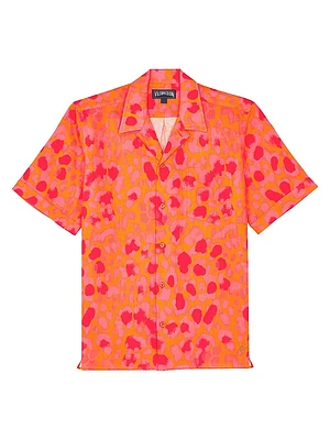 New Leopard Linen Camp Shirt