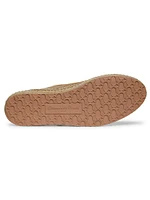 Metallic Leather Ribbon-Buckle Ballerina Flats