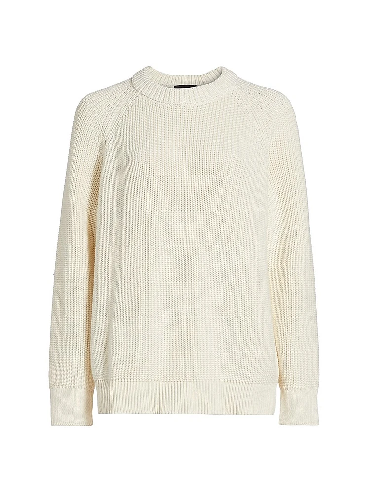 Oversized Cotton Fisherman Sweater
