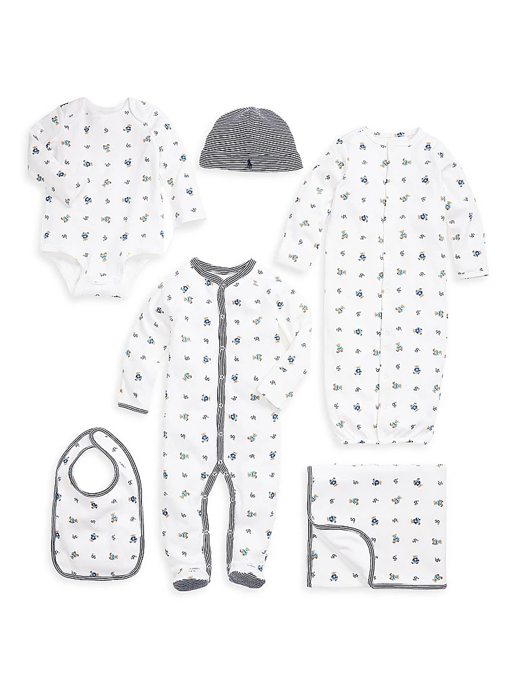 Baby Boy's 7-Piece Cotton Essentials Gift Set