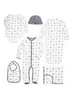 Baby Boy's 7-Piece Cotton Essentials Gift Set