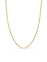 Box Chain Necklace 18K Yellow Gold