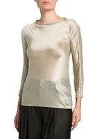 Jacquard Jersey Knit Top