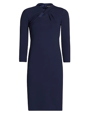 Twist Neck Jersey Dress