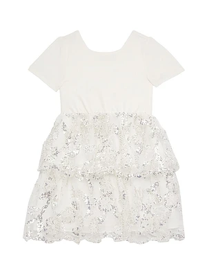 Little Girl's & Sequined Tulle Minidress