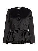Satin Peplum Jacket
