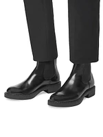Brushed Leather Chelsea Boots