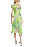 Pienza Floral Cowlneck Top